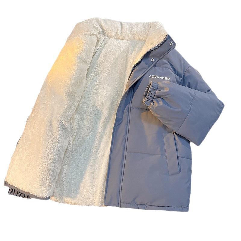 New Cotton Clothes, Short Women's Loose Cotton-padded Clothes on Both Sides, Winter Stand-up Jacket