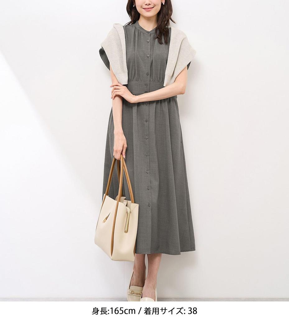 ROPE PICNIC French Dolman Charcoal Women's Dress, GDE15110, (06)