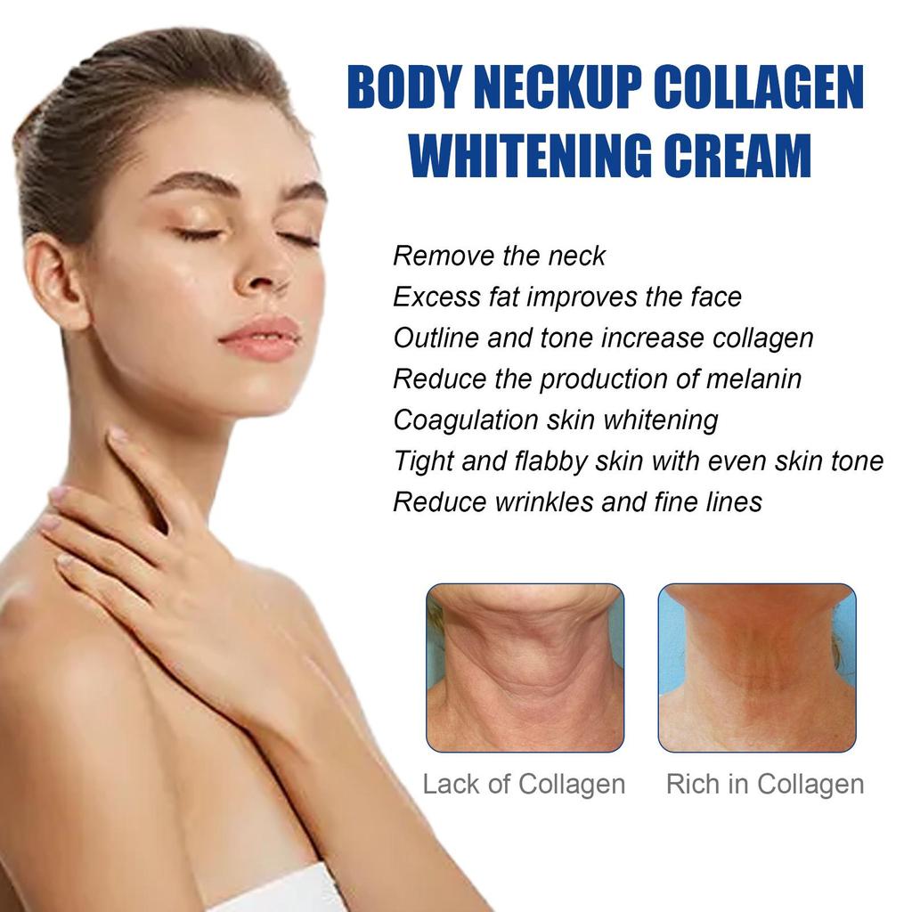 EELHOE Collagen Neck Cream Lightens Neck Fine Lines Wrinkles Anti-aging Lifts Tightens Skin Moisturizing Neck Whitening Cream