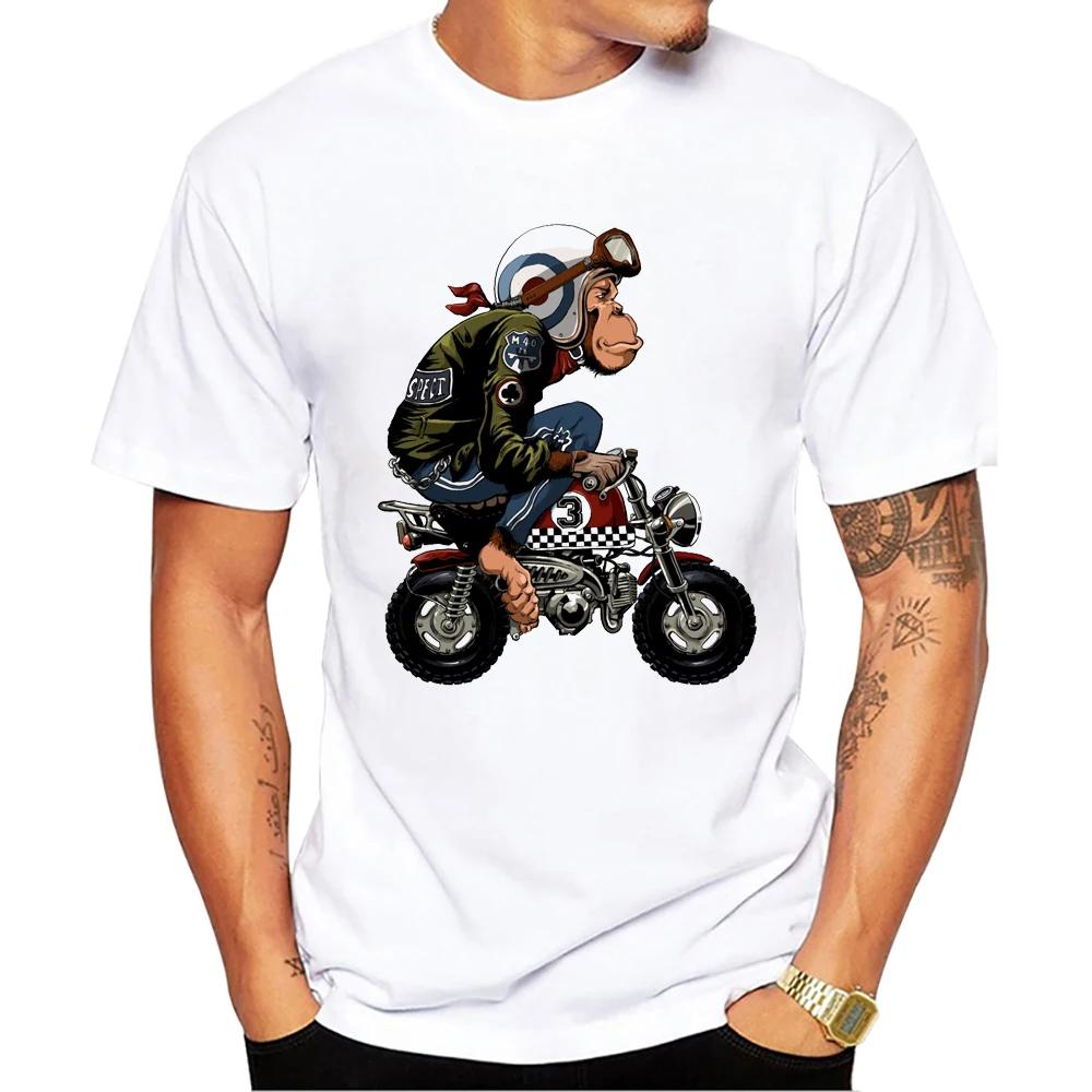 TEEHUB Funny Monkey Bike Men T-Shirt 3D Monkey Printed Cool T Shirts Short Sleeve Tshirts Harajuku Tee Fashion Streetwear