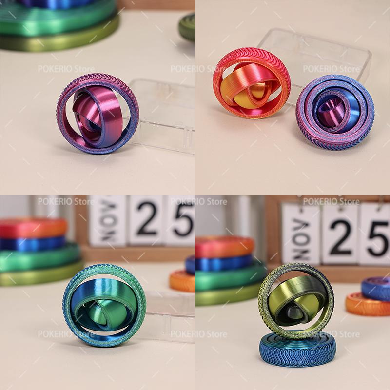 Hot 3D Fidget Spinner Rotating Ball Toy Creative Fingertip Gyroscope Gravity Rotation Anxiety Relief Novelty Decompression Toy