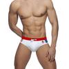 UXH Men's Colorblock Triangle Swim Briefs: Multi-Color, Flag-Inspired Design, Fitted and Sexy Shorts