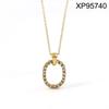 Gold Heart & Butterfly Pendant Necklace - Women's Versatile Titanium Steel Charm Chain
