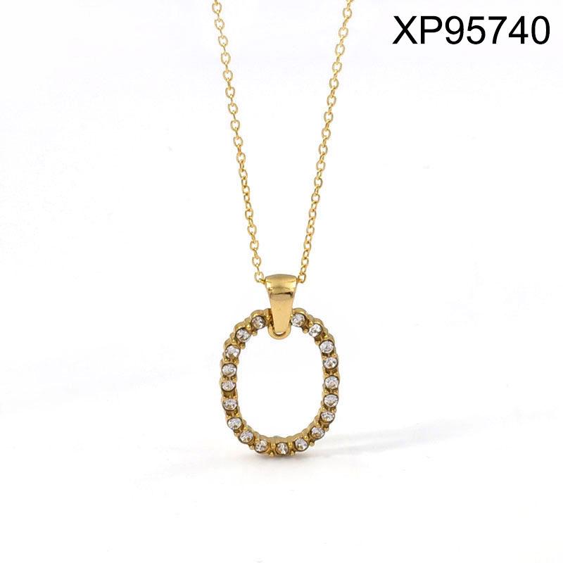 Gold Heart & Butterfly Pendant Necklace - Women's Versatile Titanium Steel Charm Chain