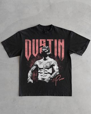2026 Sommer UFC Dustin Poirier Kampf Grafik T-Shirt Damen Sport Baumwolle Kurzarm Locker Freizeit Fitness Shirt Unisex