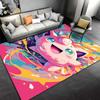 "Pink Cartoon Character Carpet with Vibrant Abstract Colors Design" Suitable for Use As an Anti-slip for Living Room Bedroom Sofas
