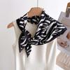 Breathable 90 CM Square Scarf Patterned Shawl Printed Silk Scarf Stripes Square Headscarf  Vacation