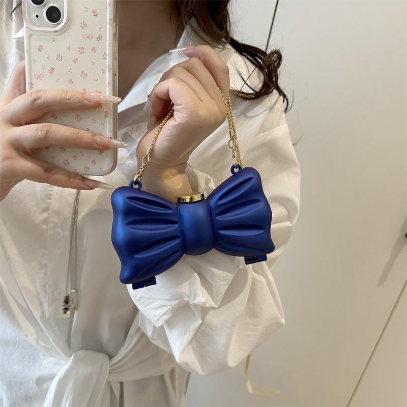 Cute Bow Small Bag Spring 2025 New European and American Fashion Niche Shoulder Bag Women's Mini Lipstick Bag