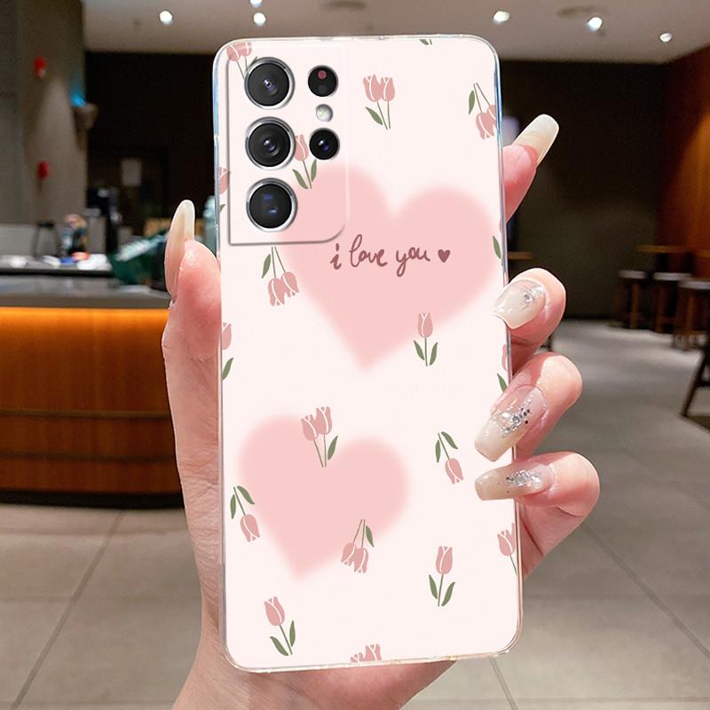 For Samsung S21 Ultra Case Clear Casing Fashion Butterfly Flower Soft TPU Silicone Cover For Samsung Galaxy S20 Ultra Phone Case
