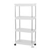 Compact Multi-layer Mobile Storage Rack for Kitchen, Bedroom, Dorm, or Bathroom