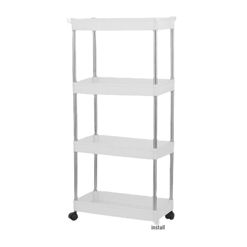 Compact Multi-layer Mobile Storage Rack for Kitchen, Bedroom, Dorm, or Bathroom