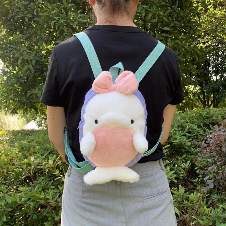 Manta Ray Plush Backpack Whale Dolls Turtle Fur Knapsack Marine Animal Plushies Sea Life Stuffed Kawaii Devil Ray Birthday Gifts