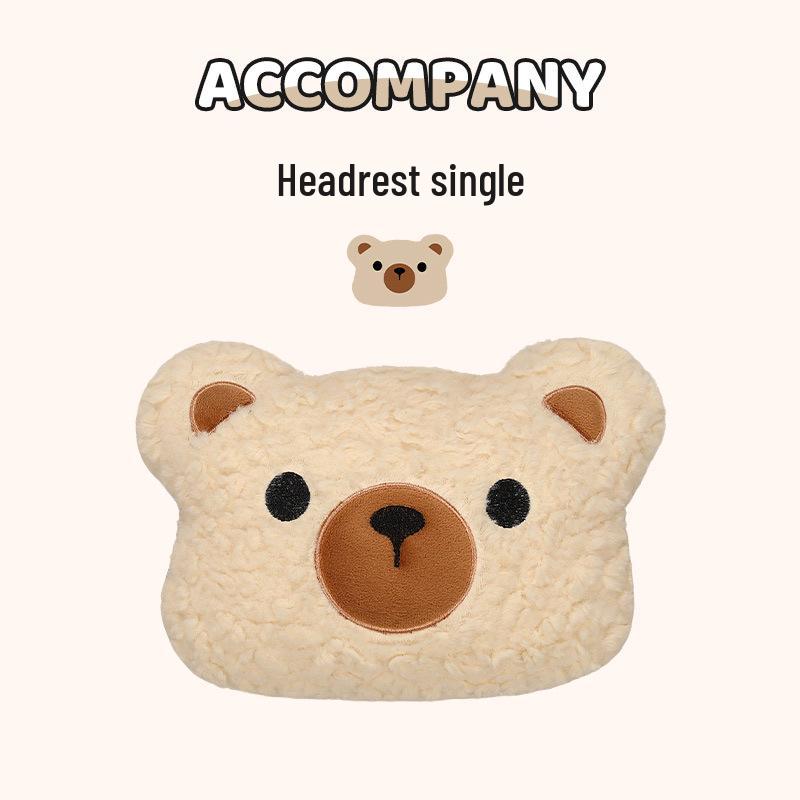 

2025 Зимний стиль богини Плюшевая подушка на сиденье автомобиля - Толстый, теплый мультяшный чехол