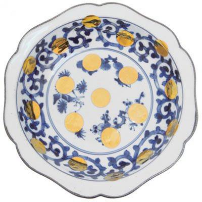 Amabro NAMASU Namasu-Teller Arita-Ware Hergestellt in Japan Arabeske Shochiku-Pflaume [Oktopusblume]