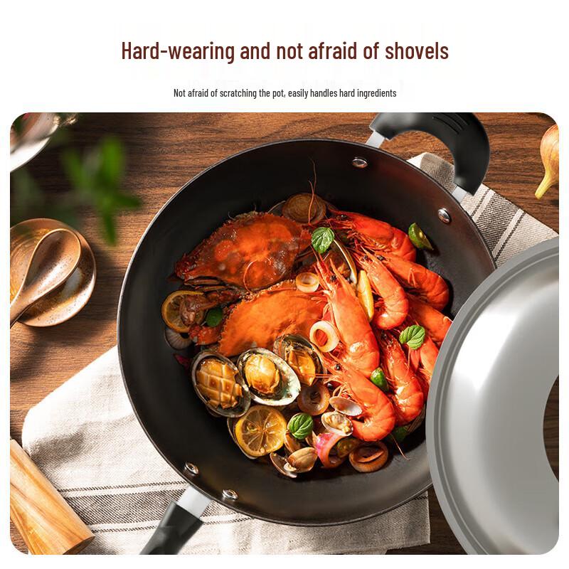 Supor Cast Iron Wok Frying Pan