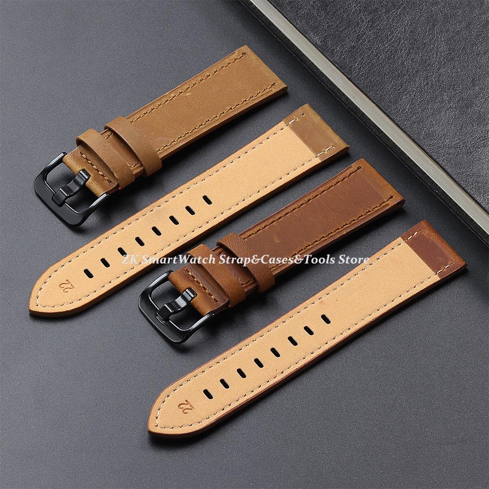 Vintage Retro Genuine Leather Watch Band 18mm 20mm 22mm 24mm Quick Release Soft Watch Bracelet Men Women Watch Strap Accessories