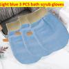 3pcs Exfoliating Bath Gloves for Back and Body Scrub, Multi-Color Options, Scrubbing Washcloths for Home Use