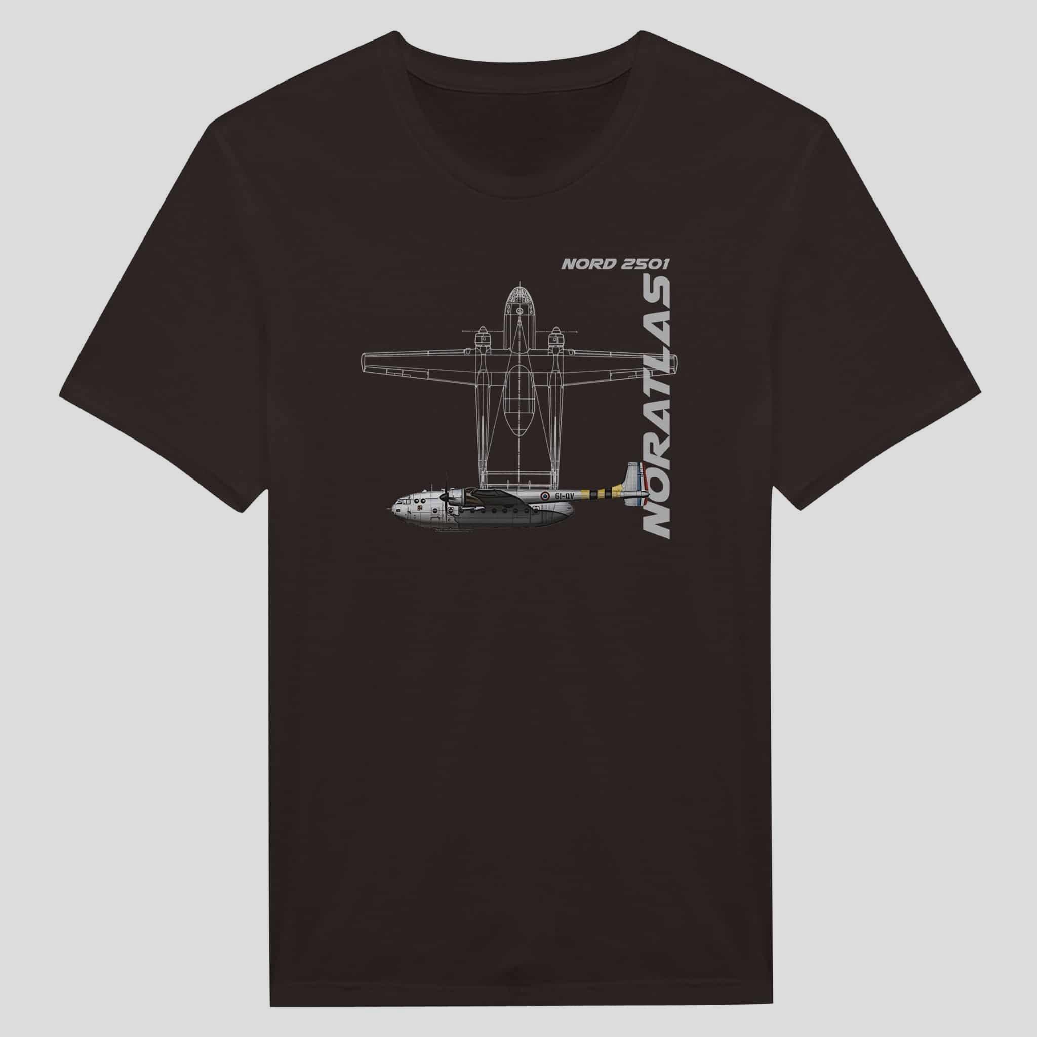 

French Air Force Nord 2501 Noratlas Transport Aircraft T-Shirt 100% Cotton O-Neck Short Sleeve Summer Casual Mens T-shirt 4XL