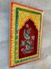 Hand-Painted Floral Wood Wall Frame: Vintage Indian Art Decor