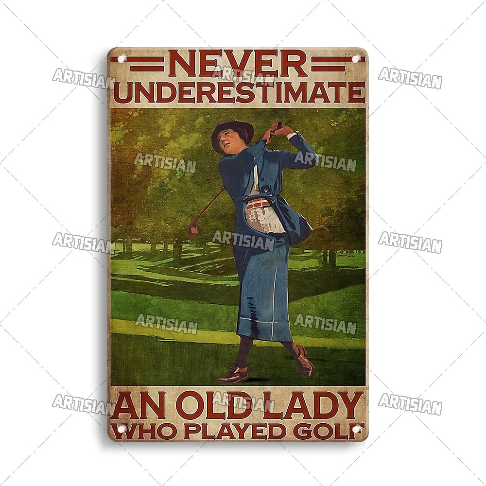 Artisian Sport Metal Plate Golf Tin Sign Vintage Decorative Poster Wall Decor Garage Bar Pub Club Hotel Kitchen Home Man Cave