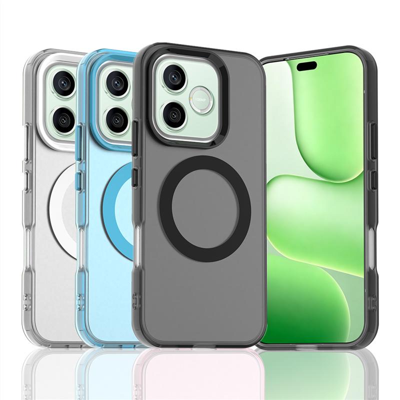Magnetic Wireless Charging Case For Honor 600 Lite 5G Cover Candy Colors Transparent Shell Fundas Coque