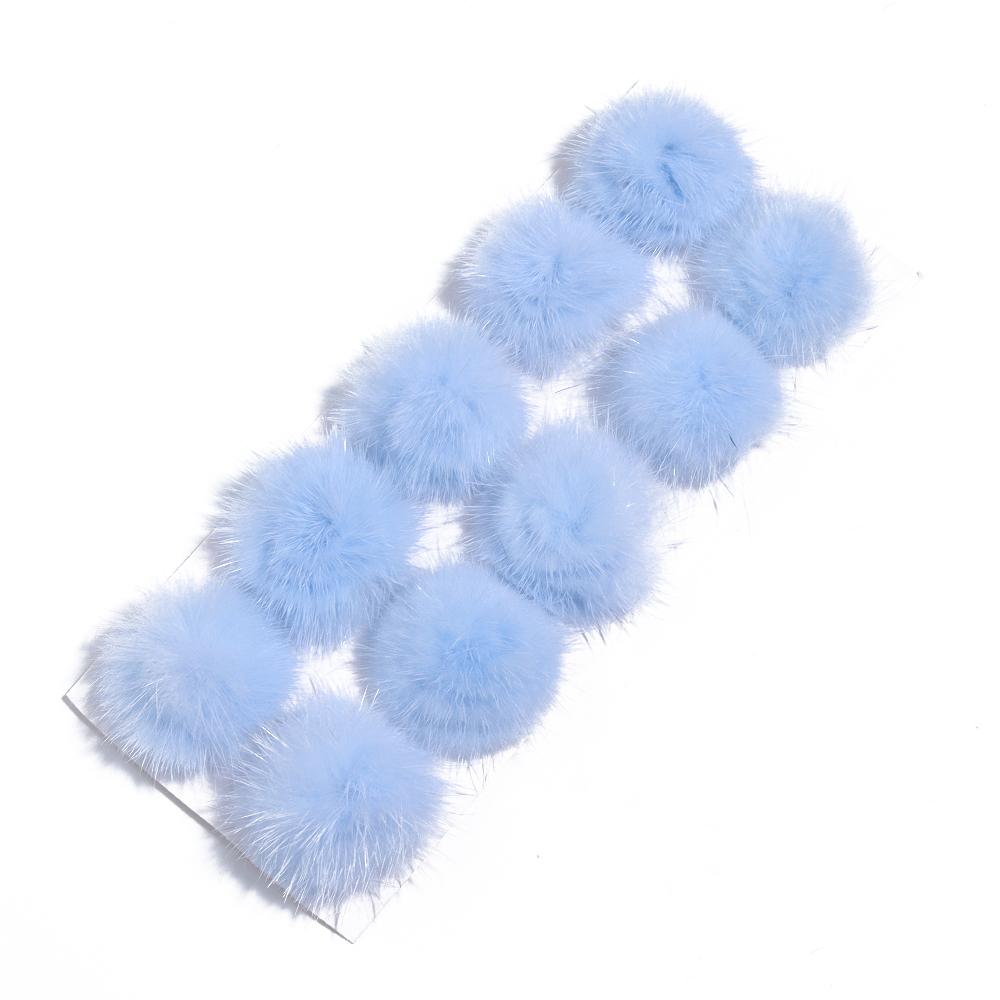 10pcs 3cm Faux Mink Fur Pompom Colorful Fur Pom Poms Balls For DIY Handmade Clothing Sewing Headwear Earrings Decor Accessories
