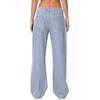 Women's Fashionable, Versatile, Tall-Enhancing, High-Waisted Wide-Leg Jeans