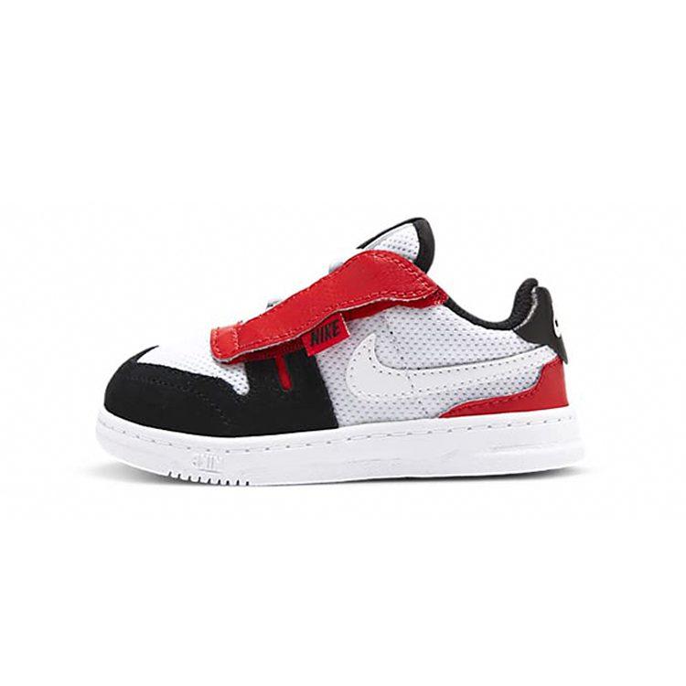 Nike Squash Type Low top Skateboard Shoes Black White Red Infant And Toddler CJ4121-101