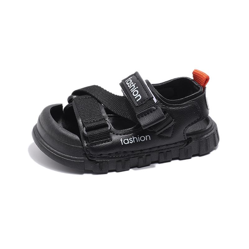 2025 Summer Kids' Closed-Toe Sport Sandals, Non-Slip Soft Sole, Korean Style Beach Shoes for Boys and Girls