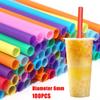 300PCS Colorful Plastic Disposable Large Drinking Straws For Pearl Bubble Milk Tea Smoothie Drink Party Supplies Bar Accessories