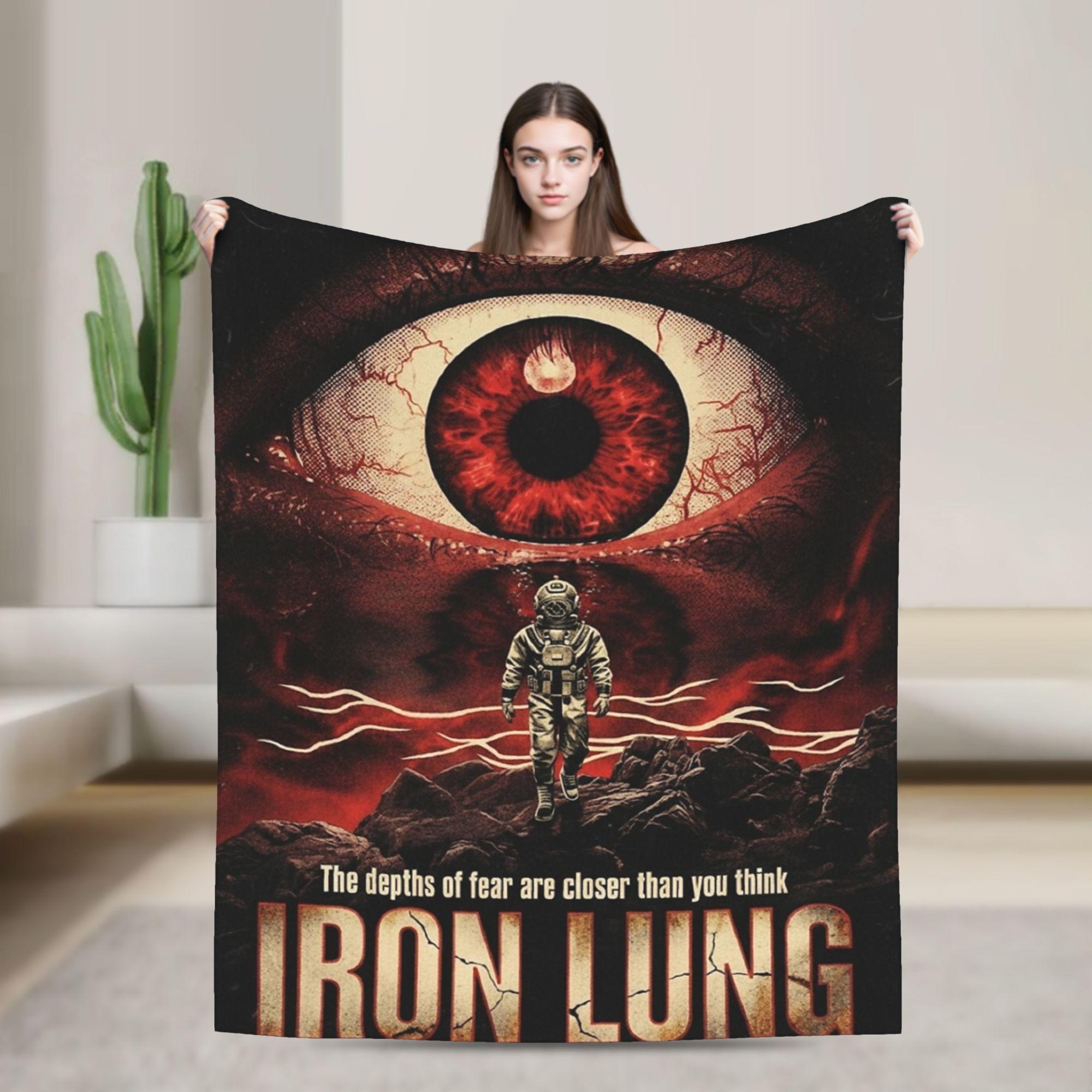 Iron Lung Blanket The Depths of Fear Are Closer Than You Think  Fuzzy Throw Blanket Summer Air Conditioning Printed Bedspread 75X95CM