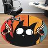 1pc Gangster Cat Office Round Area Rug, Under Office Chairs Bedroom Living Room Home Decor, Room Deco, Available In Various Sizes
