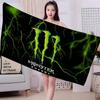 M-MonsterS LOGO Energy Microfiber Blanket Quick Drying Beach Towels Oversized Printing Super Absorbent Pool Towel Blanket