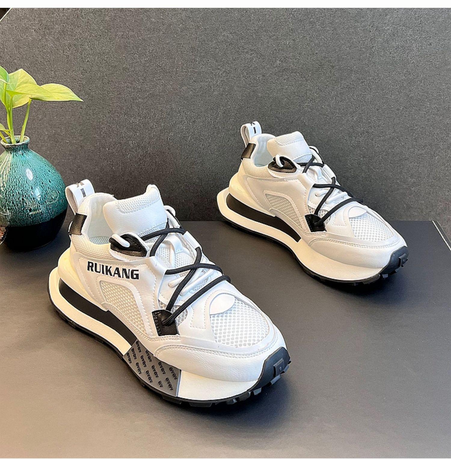 

Men Sneakers Fashion Breathable Men Shoes Trend Casual Sport Shoes for Men Comfort White Vulcanized Platform Shoe 43 білий