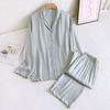 Premium Cotton Silk Satin Couple Pajamas: Women's Spring/Summer Set and Men's Long Sleeve Pants Set