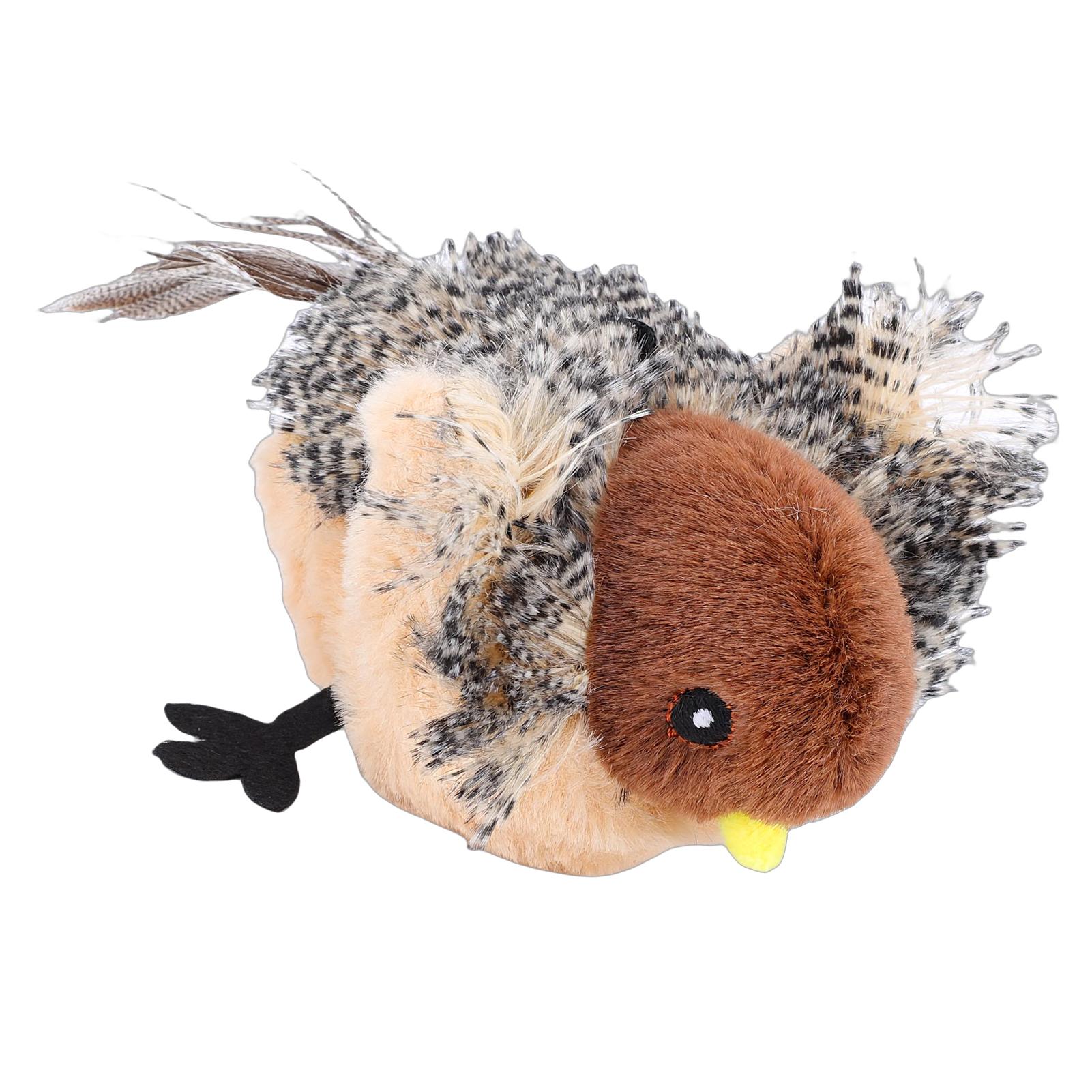 

Flapping Chirping Bird Cat Toy with Remote Control Rechargeable Plush Simulation Bird Interactive Kitten Catnip