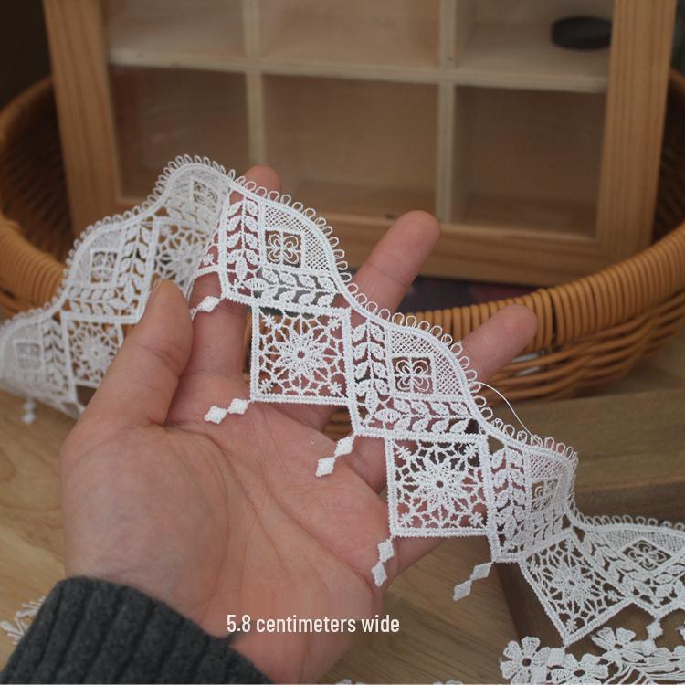 Retro Wave Polyester Lace Fabric for DIY Embroidery and Clothing Trim