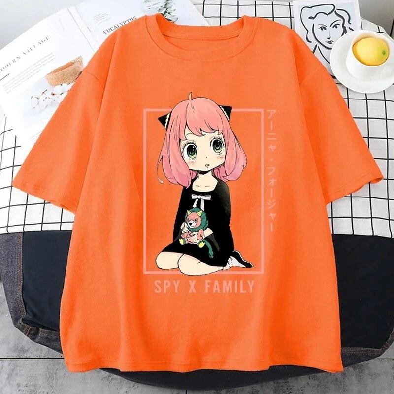 Neu Anya Forger Grafik Druck T-shirt Frauen Mode Rundhals Lose T Shirt Streetwear Casual Anime Harajuku T-Shist