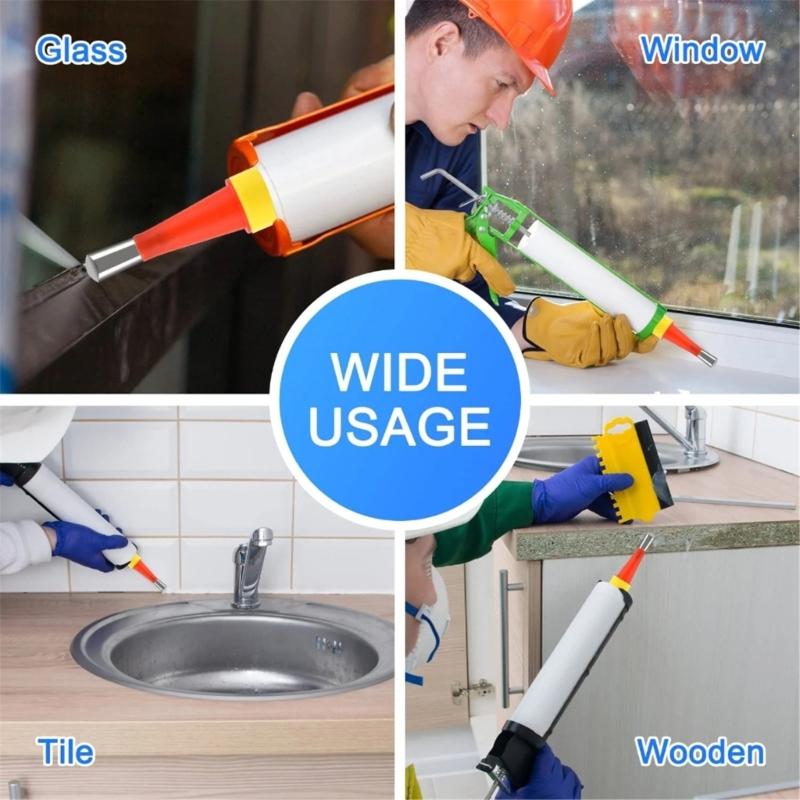 23Pcs Complete Glues Applicator Set with 15 Varied Nozzles and 8 Mounting Bases for Bonding Tasks in Homes and Workshop