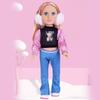 Toy Doll Soft Washable PVC Blonde Girl 18" Baby Girl Doll for Kids 18" Playable Toy with Outfit Set