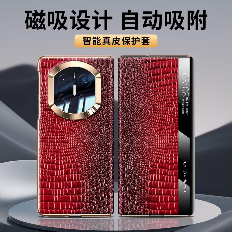 Magnetic Flip Leather Case Mate X7/X6 Crocodile Large Camera Hole Shockproof Protective Cover