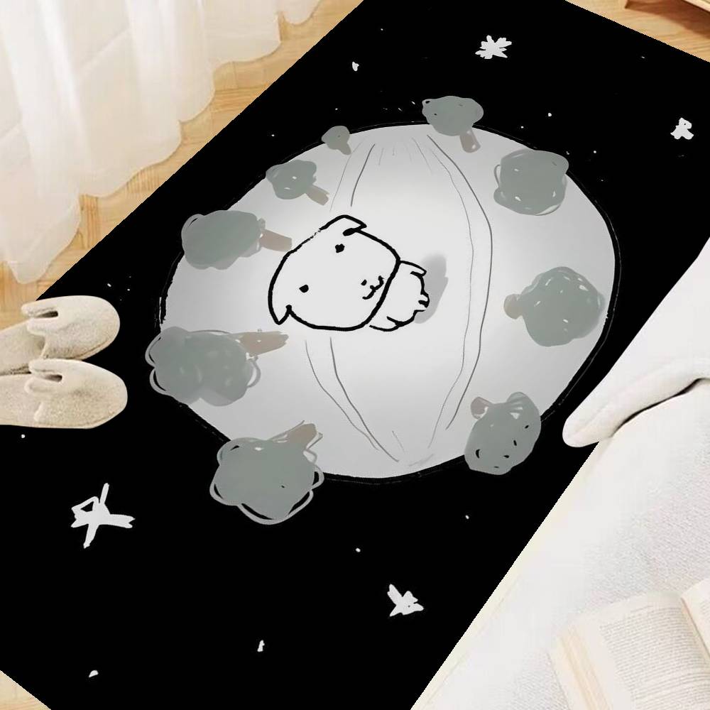 Cute GANADI Entrance Door Mat Washable Non-Slip Living Room Sofa Chairs Area Mat Kitchen Welcome Doormat