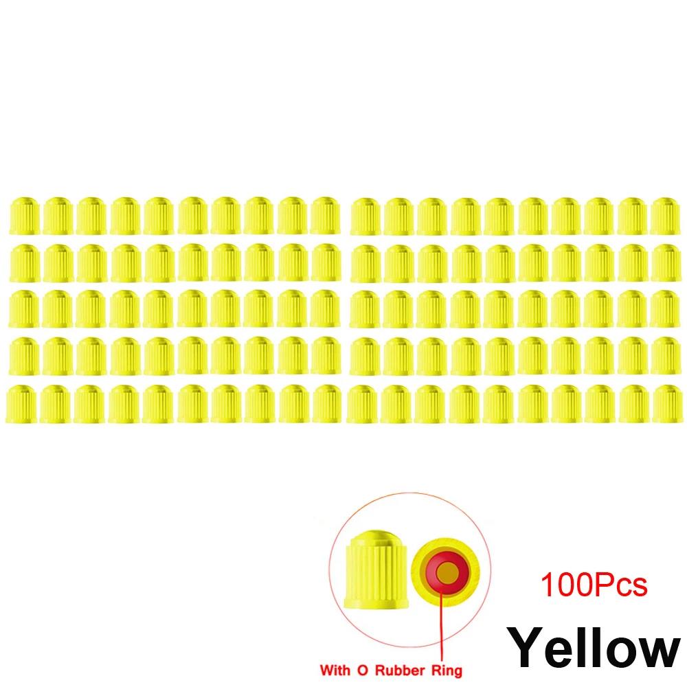 10-100Pcs Tire Valve Caps Plastic Car Tire Stem Dust Covers Universal Valve Caps For Cars Bicycle Trucks Motorcycles Valve Stems 1