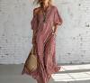 European and American summer new printing elegant classic striped off-the-shoulder dress