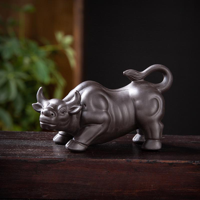 Purple Clay Zodiac Animal Horse Tea Pet Ornament – Cute, Creative Tea Table Dragon Mascot Decoration