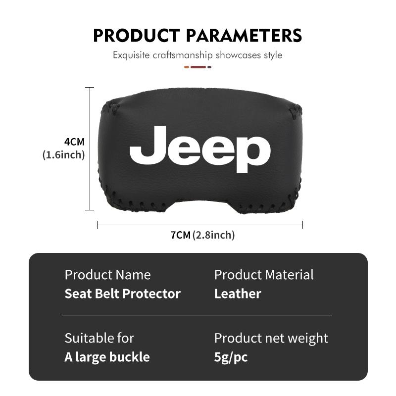 Car Seat Belt Buckle Plug Leather Car Seat Belt Clip Protective Covers For uhf9 Grand Cherokee Wrangler JK Renegade Gladiator rf3