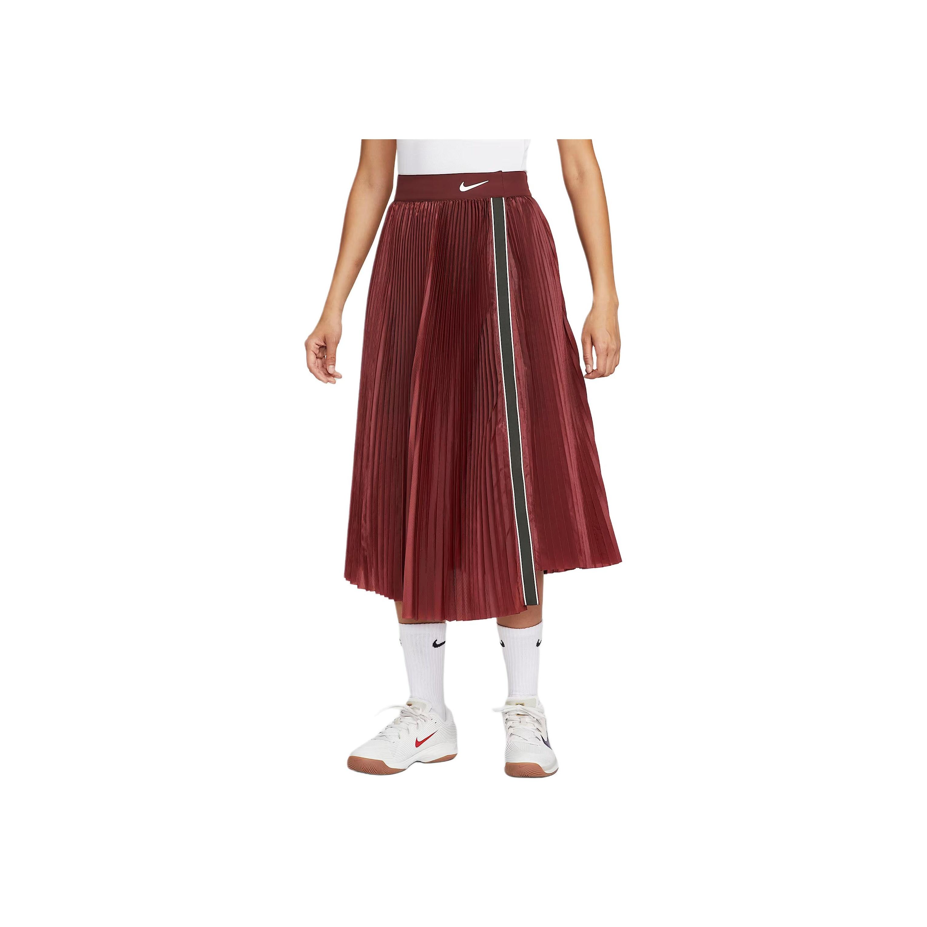 

Nike Court Slam Fashion Versatile Sports Comfortable Casual Long Skirt Women skirts Dark-Team-Red White HF6443-619 S