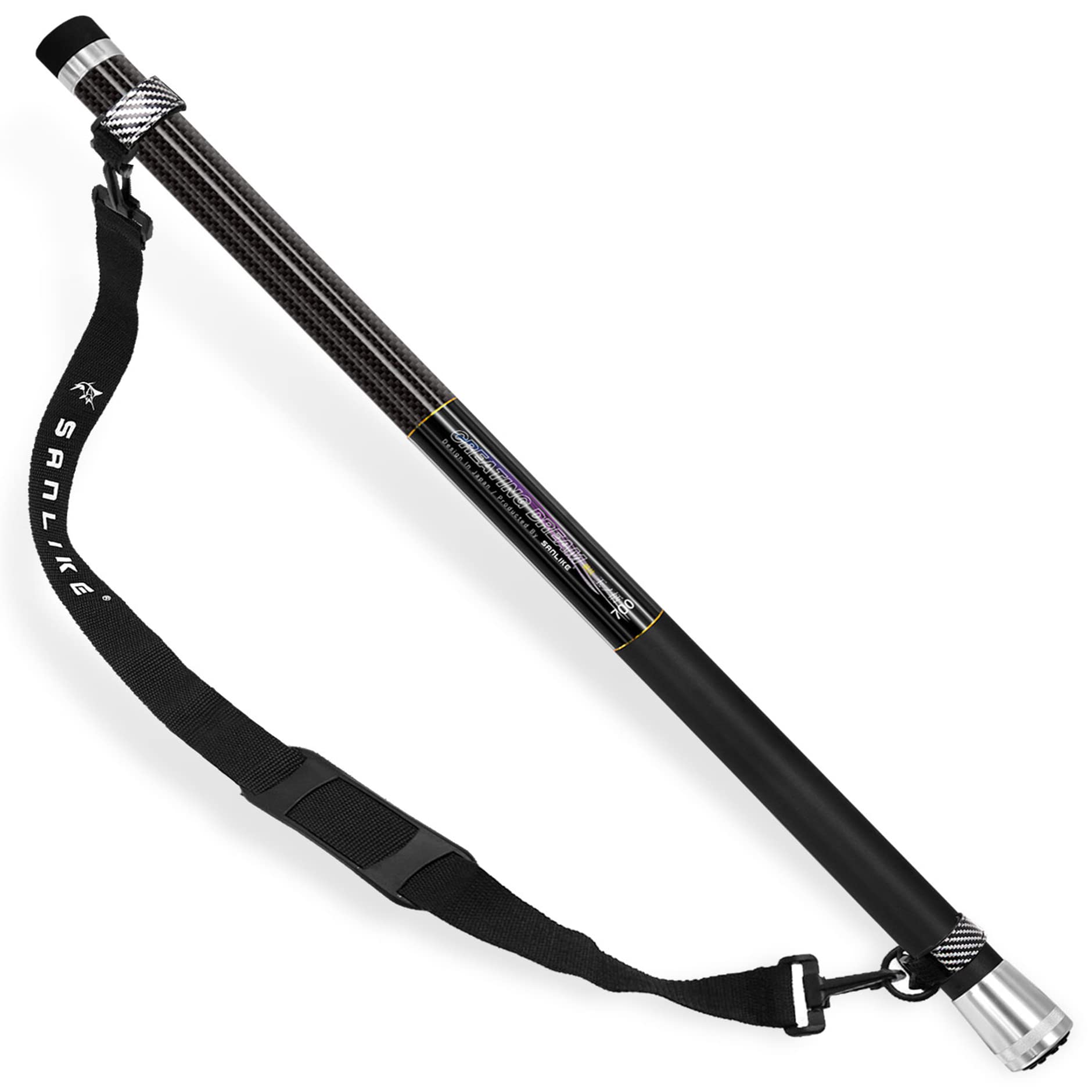 

SANLIKE Landing Small Jointed Landing Carbon Suitable for All Fish Includes Shoulder Suitable for Saltwater and Freshwater Carbon Pole, Pole,