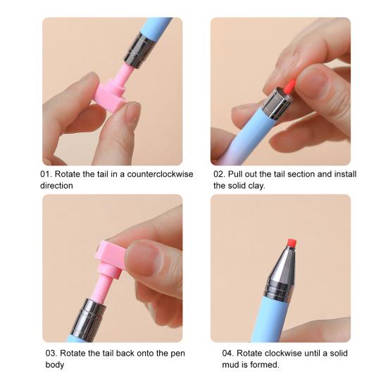 1 Zestaw Narzędzie do Podnoszenia Cyrkonii z Wkładami DIY Zdobienie Paznokci Cyrkonie Malowanie Dekoracja Kropkowanie Wymienny Woskowy Pisak Obrotowe Narzędzia do Podnoszenia Cyrkonii