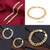 Classic Vintage Simple Flat Curb Cuban Chain Bracelet Punk Gothic Jewelry